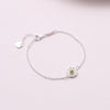 Sterling Silver Single Daisy Bracelet - sterling silver-NuNu jewellery