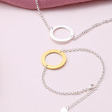 Sterling Silver Statement Circle Necklace Or Bracelet - sterling silver-NuNu jewellery