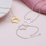 Sterling Silver Statement Star Necklace Or Bracelet - sterling silver-NuNu jewellery