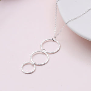 Three Circles Bracelet Or Necklace - sterling silver-NuNu jewellery