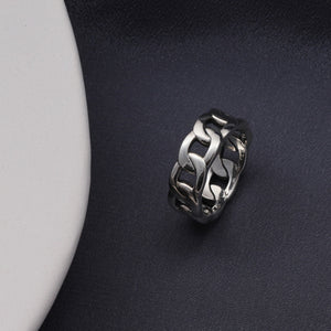 Chain Link Ring - sterling silver-NuNu jewellery