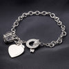 Sweet Heart Crown and Heart chunky Bracelet - sterling silver-NuNu jewellery