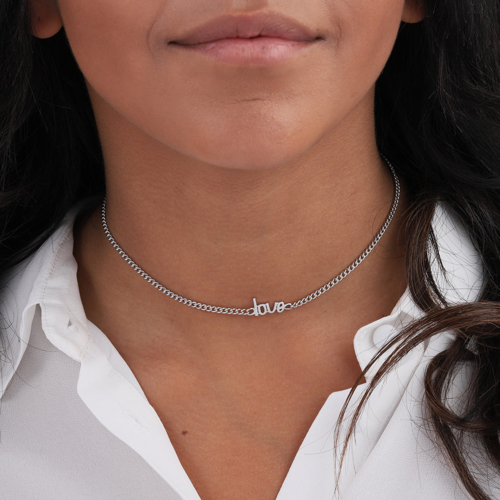 Love Choker Necklace - sterling silver-NuNu jewellery