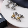Stylish Golf Cufflinks - sterling silver-NuNu jewellery