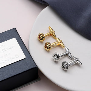 'Tie The Knot' Cufflinks For Men - sterling silver-NuNu jewellery
