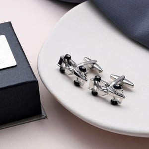 Stylish F1 Racing Car Cufflinks - sterling silver-NuNu jewellery