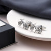 Stylish Bicycle Cufflinks - sterling silver-NuNu jewellery