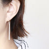 Handmade Fine Silver Long Bar earrings - sterling silver-NuNu jewellery
