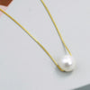 Sterling Silver Floating Pearl Necklace - sterling silver-NuNu jewellery