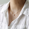 Delicate Pearl Sterling Silver Necklace - sterling silver-NuNu jewellery