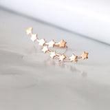 Sterling Silver Five Little Stars Ear Climbers - sterling silver-NuNu jewellery