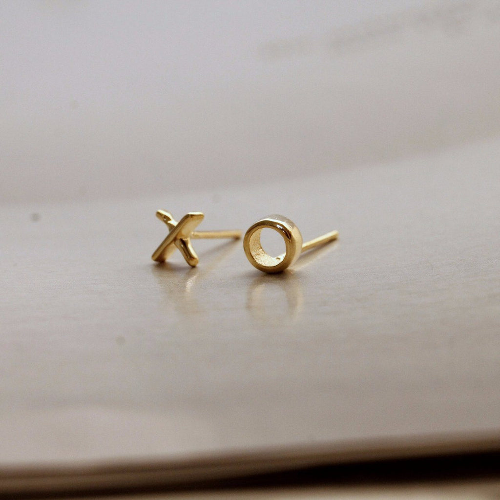 Sterling Silver Kiss And Hug Ear Studs - sterling silver-NuNu jewellery