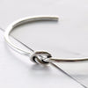 Sterling Silver Friendship Knot Bangle - sterling silver-NuNu jewellery