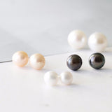 Sterling Silver Freshwater Pearl Ear Studs - sterling silver-NuNu jewellery