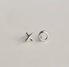 Sterling Silver Kiss And Hug Ear Studs - sterling silver-NuNu jewellery