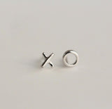 Sterling Silver Kiss And Hug Ear Studs - sterling silver-NuNu jewellery