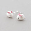 Sterling Silver Bunny Earrings Studs - sterling silver-NuNu jewellery