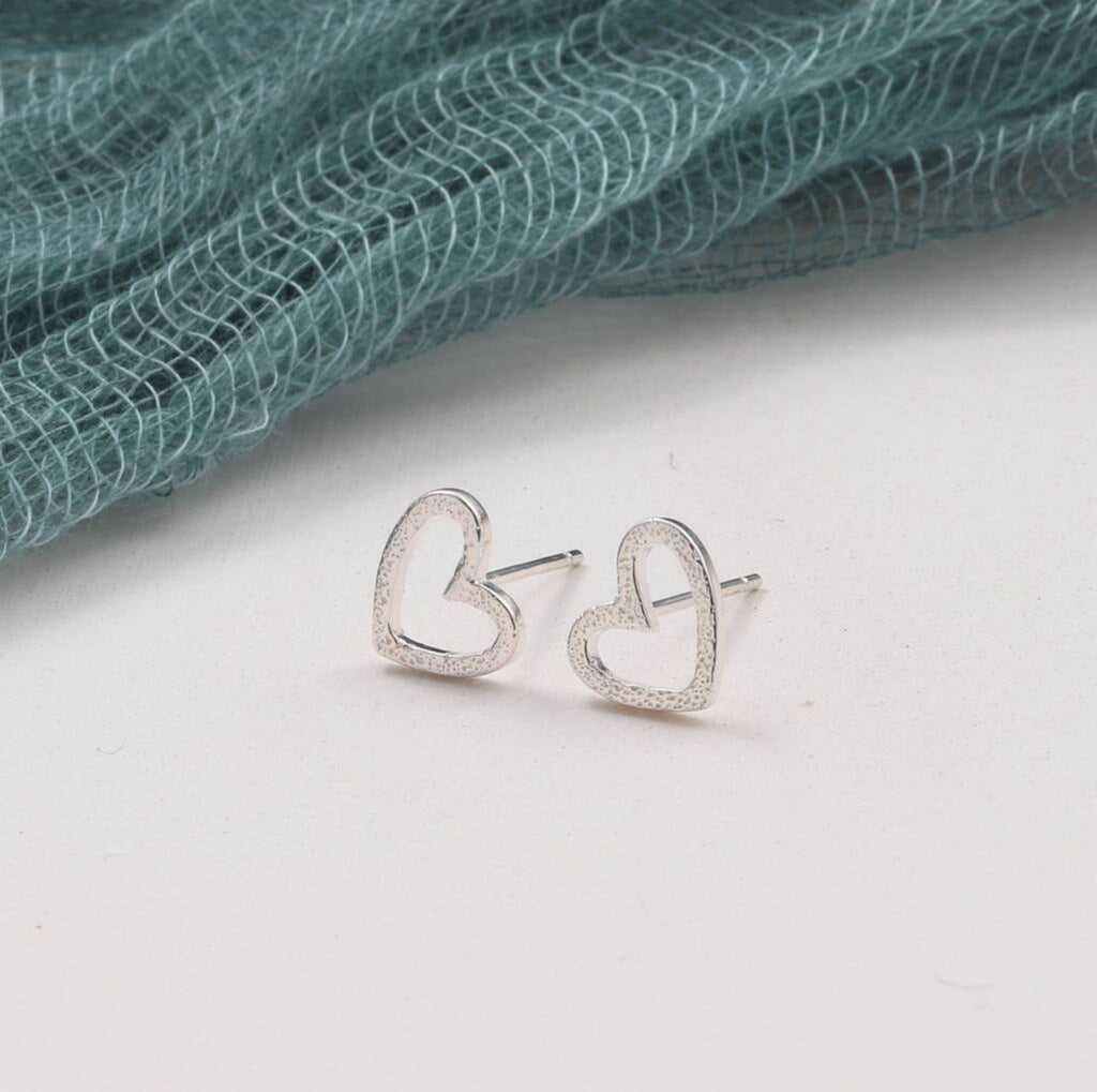 Gift Bag Sterling Silver Heart 40th Earrings - sterling silver-NuNu jewellery