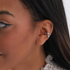 Sterling Silver Ear Cuff With Crystals - sterling silver-NuNu jewellery