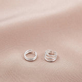 Sterling Silver Fine Line Ear Cuff - sterling silver-NuNu jewellery