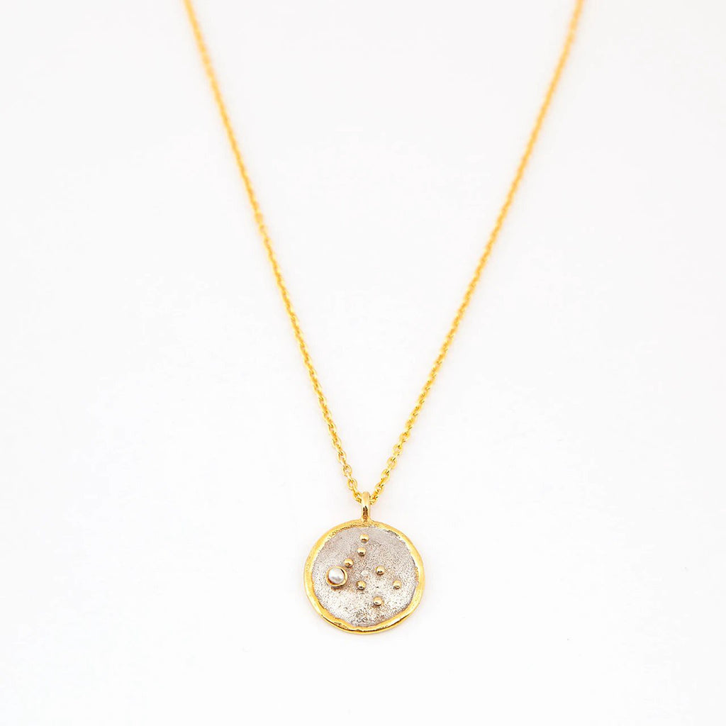 Solid Sterling Silver Constellation Birthstone Necklace -ARIES,TAURUS,GEMINI - sterling silver-NuNu jewellery
