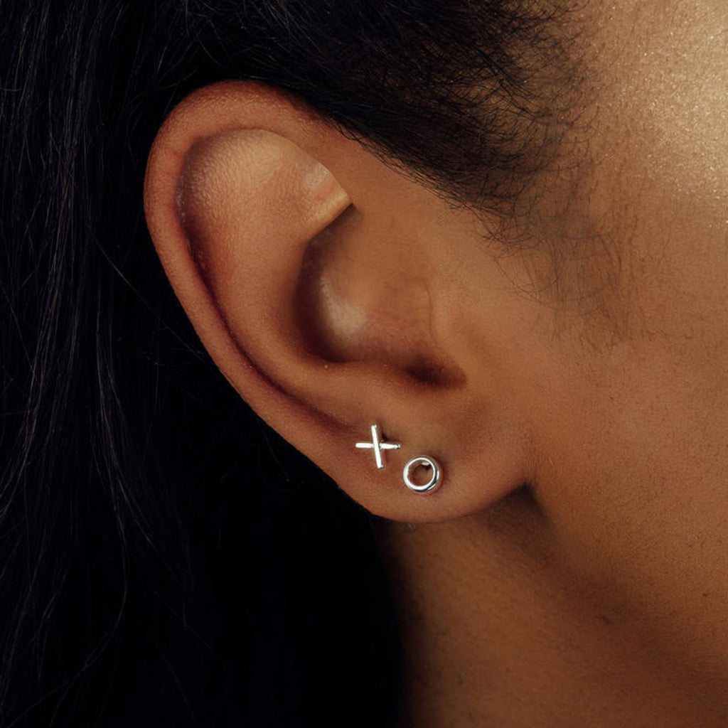 Message Bottle Sterling Silver Earrings 'Hug Kiss' - sterling silver-NuNu jewellery