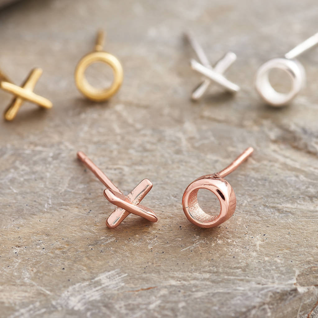 Message Bottle Sterling Silver Earrings 'Hug Kiss' - sterling silver-NuNu jewellery