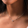 Pink Stone And Pearls Necklace - sterling silver-NuNu jewellery