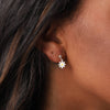 Sterling Silver Happiness Daisy Flower Earrings - sterling silver-NuNu jewellery