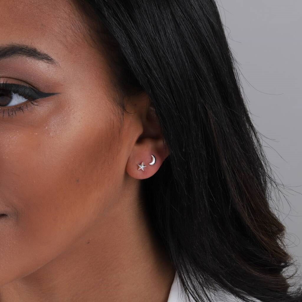 Earrings In A Message Bottle 'Love To The Moon' - sterling silver-NuNu jewellery