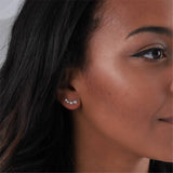 Sterling Silver Four Stars Ear Studs - sterling silver-NuNu jewellery