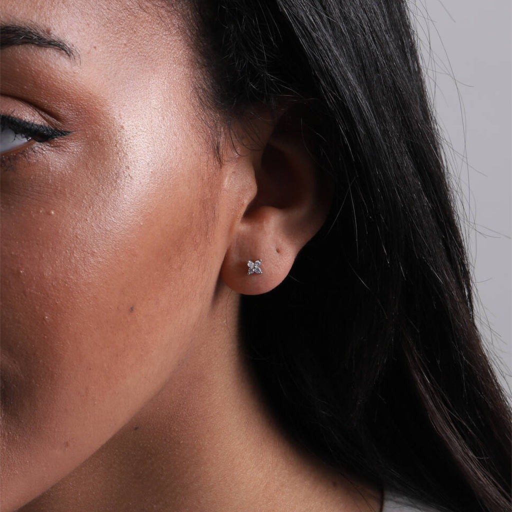 Teacher Thank You Sparkle Sterling Silver Earrings - sterling silver-NuNu jewellery