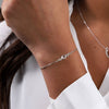 Sterling Silver Birthstone Sliding Bracelet - sterling silver-NuNu jewellery