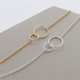 Two Circles Bracelet - sterling silver-NuNu jewellery