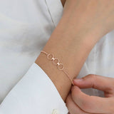 Joined Circles Bracelet - sterling silver-NuNu jewellery