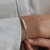 50 Th Birthday Pearl Bracelet - sterling silver-NuNu jewellery