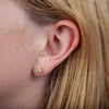 Crystal Planet Stud Earrings - sterling silver-NuNu jewellery