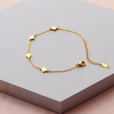 Gold Vermeil Diamond Tags Bracelet - sterling silver-NuNu jewellery