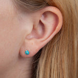 Mini Enamel Ladybird Earrings Studs - sterling silver-NuNu jewellery