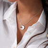 Sterling Silver Birthstone With Floral Initial Necklace - sterling silver-NuNu jewellery