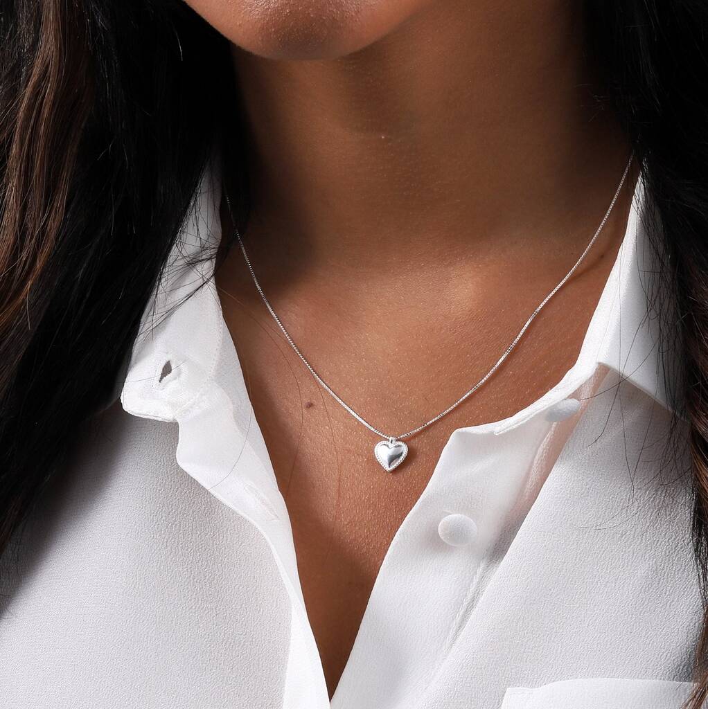 Sterling Silver Granddaughter Forever Heart Necklace - sterling silver-NuNu jewellery