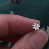 Sterling Silver Granddaughter Little Flower Earrings - sterling silver-NuNu jewellery
