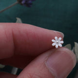Sterling Silver Granddaughter Little Flower Earrings - sterling silver-NuNu jewellery