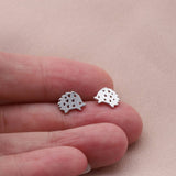 Sterling Silver Hedgehog Earrings - sterling silver-NuNu jewellery