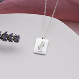 Sterling Silver Mother And Baby Portrait Necklace - sterling silver-NuNu jewellery