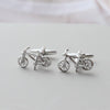 Stylish Bicycle Cufflinks - sterling silver-NuNu jewellery