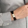 Stylish Multi Layered Leather Bracelet For Men - sterling silver-NuNu jewellery