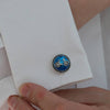 Stylish Hand Painted Bicycle Cufflinks - sterling silver-NuNu jewellery