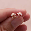Tiny Little Paws Earring Studs - sterling silver-NuNu jewellery