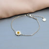 'You're Lovely' Sterling Silver Daisy Bracelet - sterling silver-NuNu jewellery